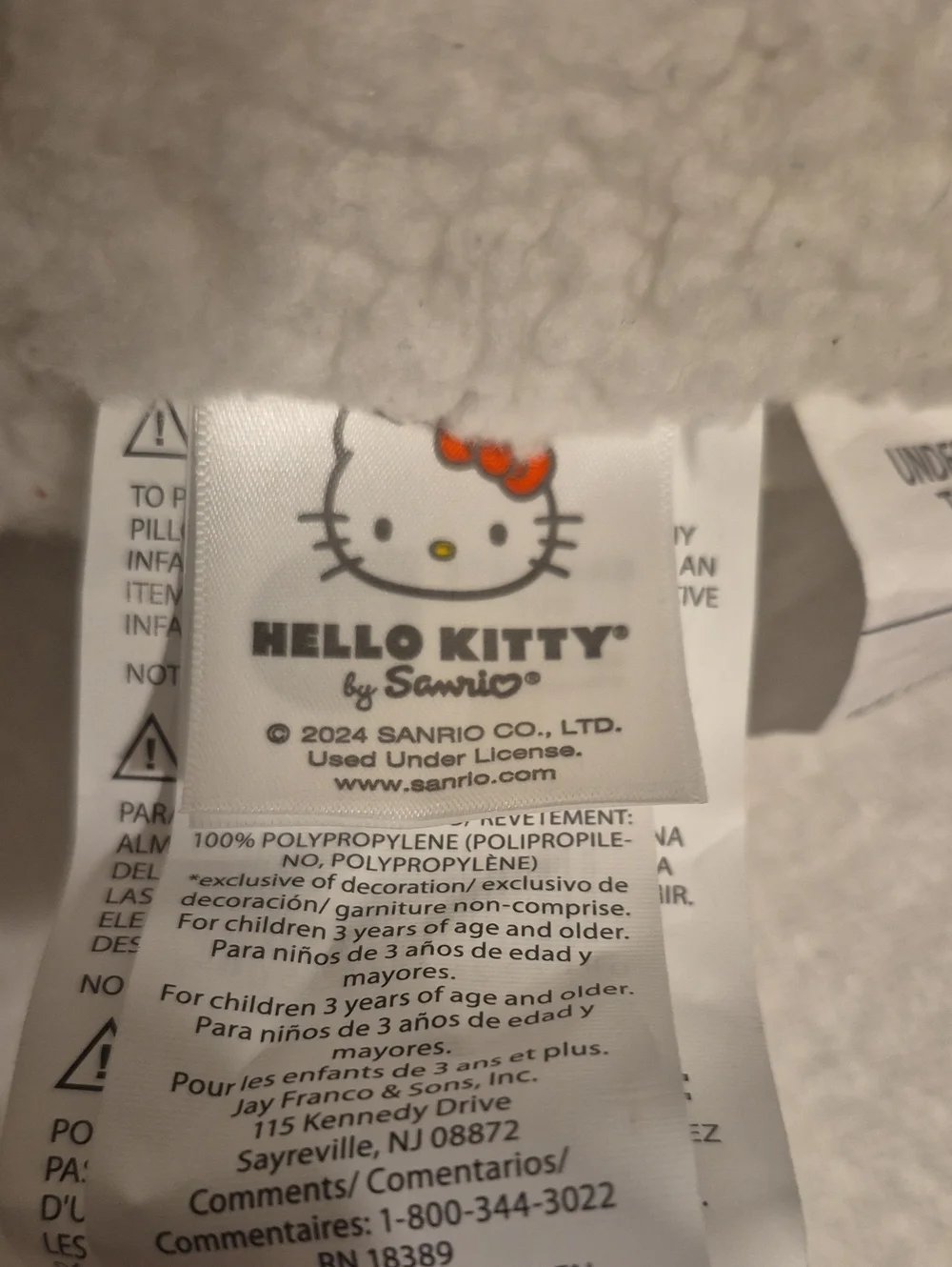 Hello Kitty cushion yellow